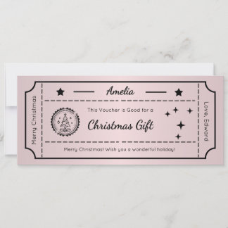 Kerstcadeaubon, kerstkaart kaart