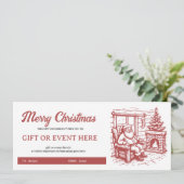 Kerstcadeaubon met Fireside Cheer (Staand voorkant)