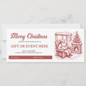 Kerstcadeaubon met sfeer van de open haard (Voorkant)