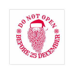 kerstcadeaubon Niet geopend tot de dag van de ma Zelfinktende Stempel