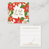 kerstcadeaubon vierkante visitekaartje (Voorkant / Achterkant)