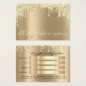 kerstcadeaubon voor goudConfetti Visitekaartje (Voorkant /achterkant)