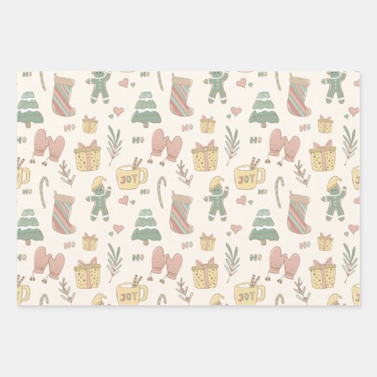 kerstcadeaubonade inpakpapier vel (Voorkant 3)