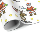 Kerstcadeaubonade voor kerstmis in Santa en Reinde Cadeaupapier (Rol Hoek)