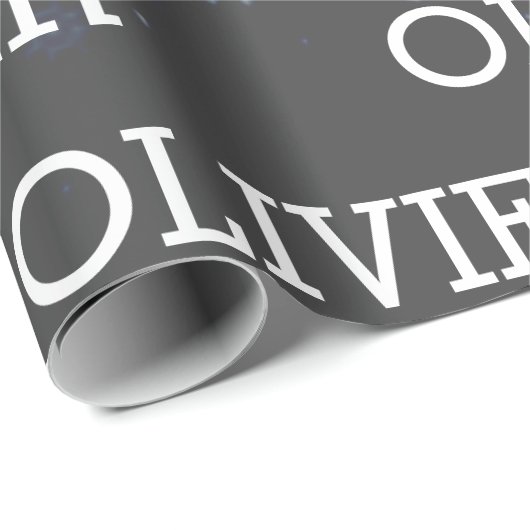 kerstcadeaubonen Snowflakes Naam grijs feestelijk Cadeaupapier (Rol Hoek)