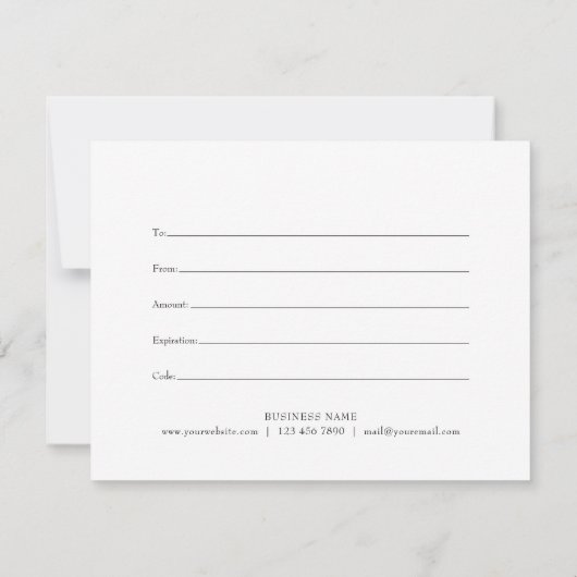 kerstcadeaubonnen bedankkaart (Achterkant)