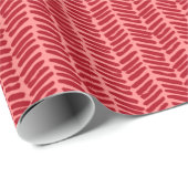 kerstcadeaubonnen met koraalrood roze zigzag cadeaupapier (Rol Hoek)