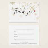 kerstcadeaubonnen visitekaartje (Voorkant /achterkant)