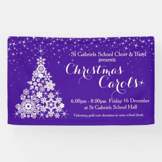 kerstcadeauboom met ultra-violetbanner spandoek (Horizontaal)