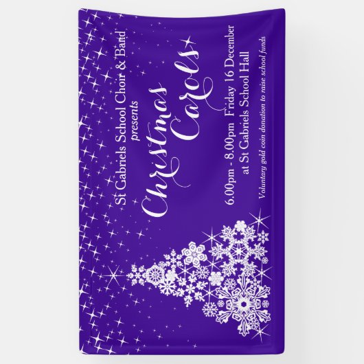 kerstcadeauboom met ultra-violetbanner spandoek (Verticaal)