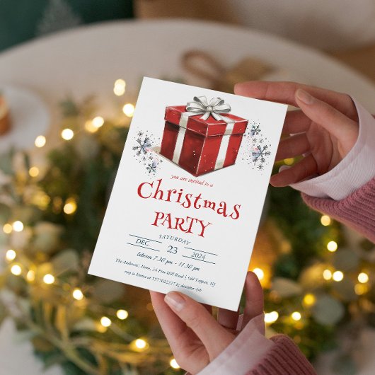 Kerstcadeaubox in het kerstfeest kaart