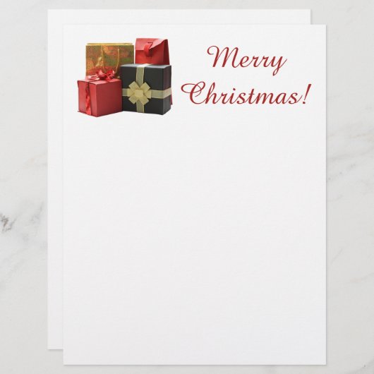 kerstcadeaubrief (Voorkant / Achterkant)