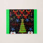 kerstcadeaudoos voor kinderen zwart legpuzzel (Horizontaal)