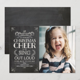 kerstcadeaufoto Chalkboard Holiday Feestdagenkaart