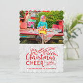 kerstcadeaufotokaart verspreiden kaart (Staand voorkant)