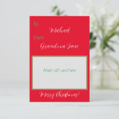 kerstcadeauhouder Kaart (Staand voorkant)