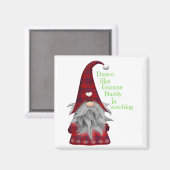 Kerstcadeauideeën Gnome Buddy kijkt naar T-shirt Magneet (Voorkant / Achterkant)