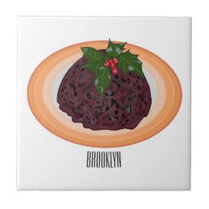 kerstcadeauillustratie cartoon tegeltje