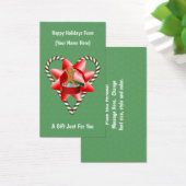 Kerstcadeaukaart met peperkoek thema visitekaartje (Bureau)
