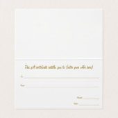 kerstcadeaukaart visitekaartjes (Binnenkant ongevouwen)