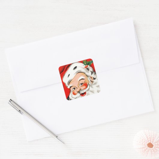 kerstcadeaukerstkerstkerstkerstkerstman vierkante sticker (Envelop)