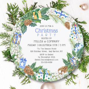 Kerstcadeaukrans Corporate Christmas Party Kaart