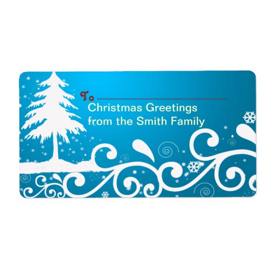 kerstcadeaulabel etiket (Voorkant)