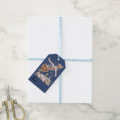 kerstcadeauLabel - Kerstman en slee Cadeaulabel (Met Touw)