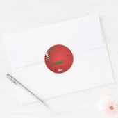 kerstcadeaulabel ronde sticker (Envelop)