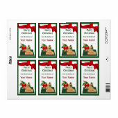 kerstcadeaulabel voor lezen mandje etiket (Full Sheet)