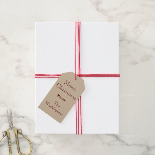  kerstcadeauLabels Cadeaulabel (Met Touw)