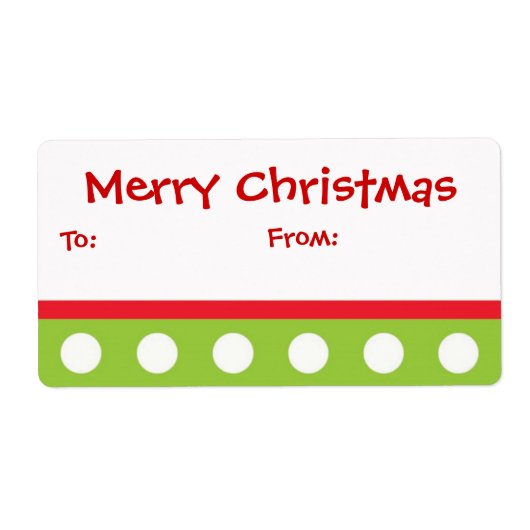 kerstcadeaulabels etiket (Voorkant)