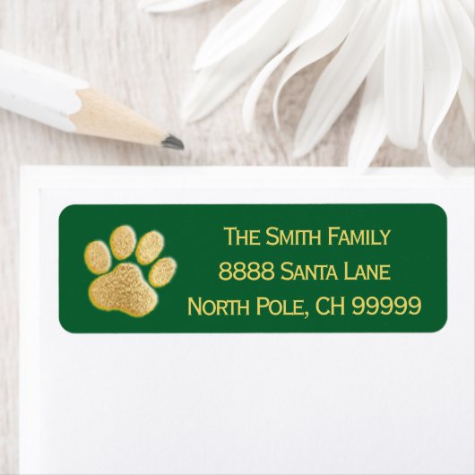 kerstcadeaulabels "Furry Little Kerstmis" Etiket (Insitu)