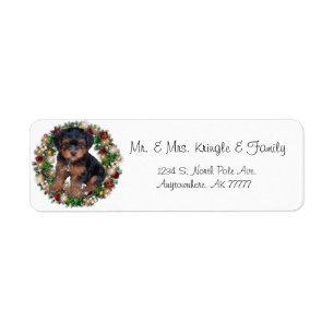 kerstcadeaulabels in Yorkshire Terrier Gift Etiket