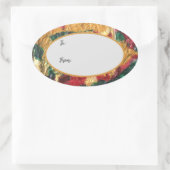 kerstcadeaulabels ovale sticker (Tas)