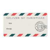 kerstcadeaulabels voor Air Mail Etiket (Voorkant)