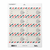 kerstcadeaulabels voor Air Mail Etiket (Full Sheet)