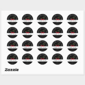 kerstcadeaulabels voor Cranberry Chutney Ronde Sticker (Vel)