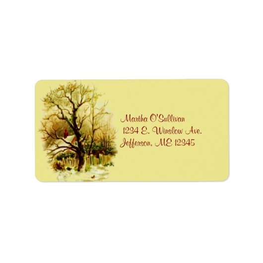 kerstcadeaulabels voor thuisverzending etiket (Voorkant)