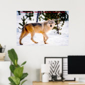 kerstcadeauleider van het pakket poster (Thuiskantoor)