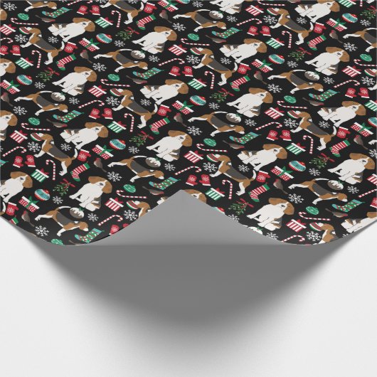 kerstcadeauomslag van Beagle Cadeaupapier (Hoek)