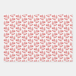 kerstcadeaupapier | assortiment inpakpapier vel