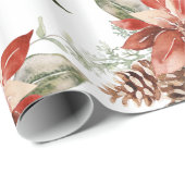 kerstcadeaupapier, insettia holiday-omslagpapier cadeaupapier (Rol Hoek)