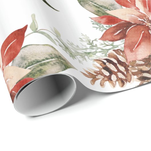 kerstcadeaupapier, insettia holiday-omslagpapier cadeaupapier (Rol Hoek)