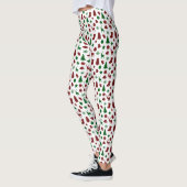 kerstcadeaupapier met kerstbomen die de pan uit go leggings (Links)