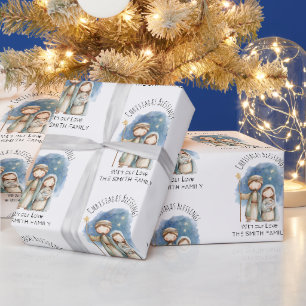 Kerstcadeaupapier met religieus thema - Geboorte Cadeaupapier