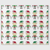 kerstcadeaupapier met witte omhulling cadeaupapier (Vlak)