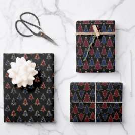 Kerstcadeaupapier Set van 3 ontwerpen Inpakpapier Vel