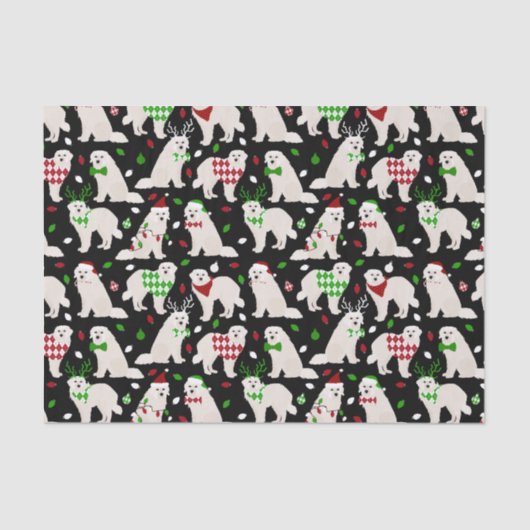 kerstcadeaupapier voor honden tissuepapier (Voorkant)