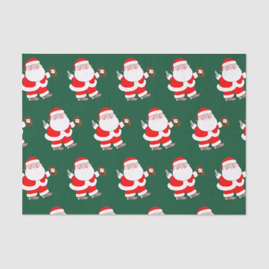 kerstcadeaupapier voor honkbal tissuepapier (Voorkant)